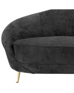 Provocateur Black Velvet Sofa