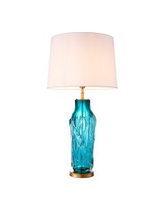 Torian Brass & Turquoise Table Lamp 