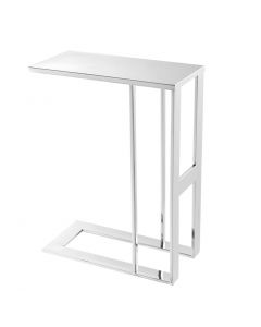 Pierre Polished Stainless Steel Side Table 