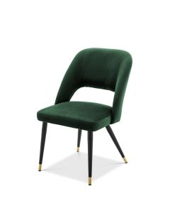 Cipria Roche Green Velvet Dining Chair