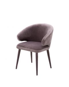 Cardinale Roche Taupe Velvet Dining Chair