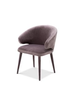 Cardinale Roche Taupe Velvet Dining Chair