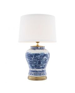 Chinese Blue Table Lamp 