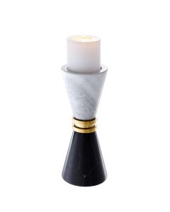 Diabolo Black & White 2-Sided Candle Holder 