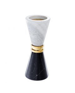 Diabolo Black & White 2-Sided Candle Holder 