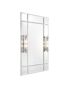 Beaumont Silver Mirror with Lights 