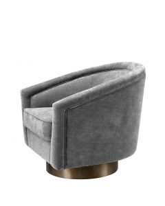 Catene Clarck Grey Swivel Chair 