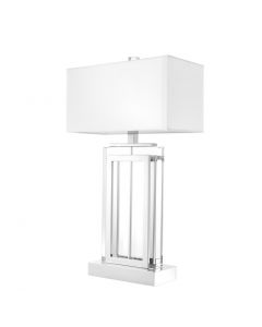 Arlington Crystal Glass & Nickel Table Lamp
