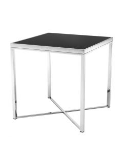 Labyrinto Polished Stainless Steel Side Table 