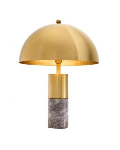 Flair Grey Marble & Brass Table Lamp