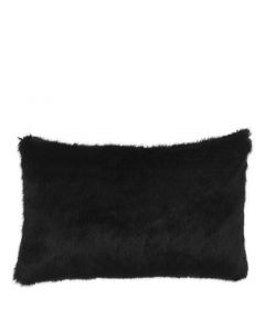 Alaska Black Faux Fur Cushion