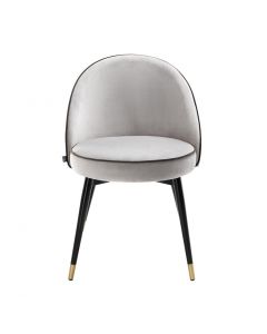 Cooper Roche Light Grey Velvet Dining Chairs - Set of 2