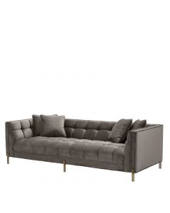Sienna Savona Grey Velvet Sofa