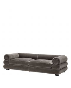 Coachella Savona Grey Velvet Sofa 