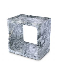Vesuvio White Marble Side Table