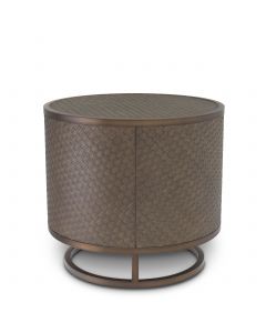 Napa Valley Woven Stained Oak Side Table