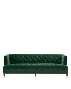 Castelle Roche Dark Green Velvet Sofa