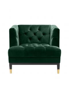 Castelle Roche Dark Green Velvet Armchair
