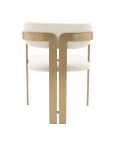 Donato Boucle Cream & Brushed Brass Dining Chair