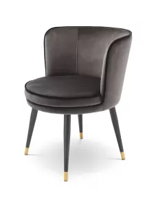 Grenada Savona Grey Velvet Dining Chair 