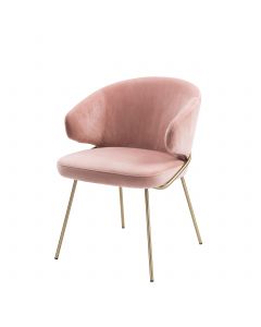 Kinley Savona Nude Velvet Dining Chair