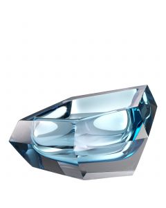 Alma Blue Crystal Glass Bowl