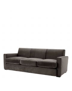 Edmond Savona Grey Velvet Sofa
