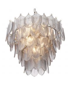 Verbier Small Light Brushed Brass & Smoked Glass Chandelier