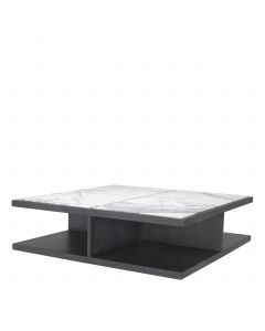 Miguel Charcoal Grey Oak & Bianco Lilac Marble Coffee Table