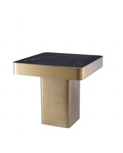 Luxus Brushed Brass & Ceramic Side Table