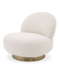 Clement Boucle Cream Swivel Chair