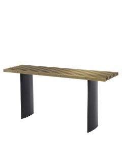 Vauclair Brushed Brass & Black Console Table