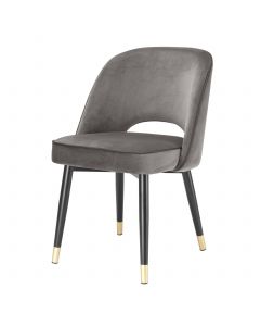 Cliff Savona Grey Velvet Dining Chair - Set of 2