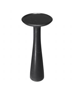 Pompano Honed Black Marble High Side Table 