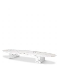 Aurore White Faux Marble Coffee Table