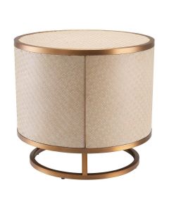 Napa Valley Woven Washed Oak Side Table 