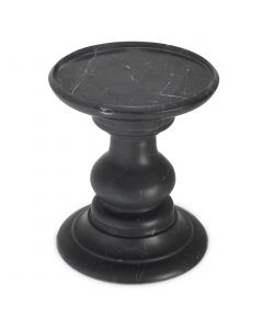 Melody Honed Black Marble Side Table
