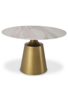 Nathan Brushed Brass Dining Table 