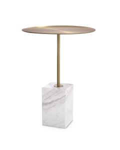 Cole Side Table White Marble