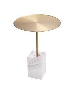 Cole White Marble Side Table