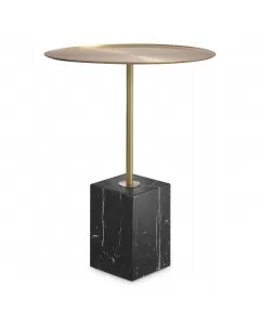 Cole Black Marble Side Table 