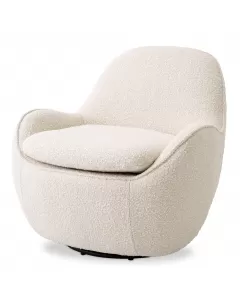Cupido Boucle Cream Swivel Chair