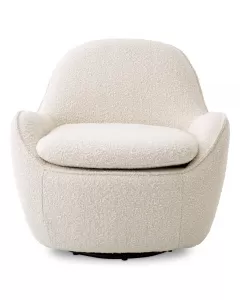 Cupido Boucle Cream Swivel Chair