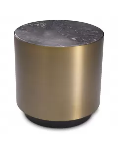Porter Brushed Brass Round Side Table