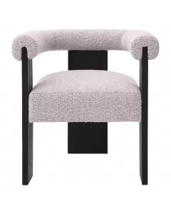 Percy Boucle Grey Dining Armchair