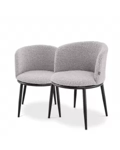 Filmore Boucle Grey Dining Chair - Set of 2