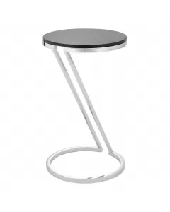 Falcone Polished Stainless Steel Side Table