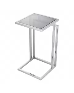 Marcus Polished Stainless Steel Side Table