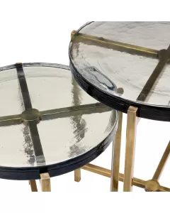 Haymann Vintage Brass Side Table - Set of 2