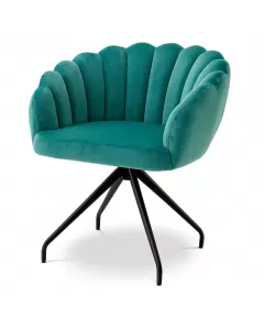 Luzern Savona Turquoise Swivel Dining Chair